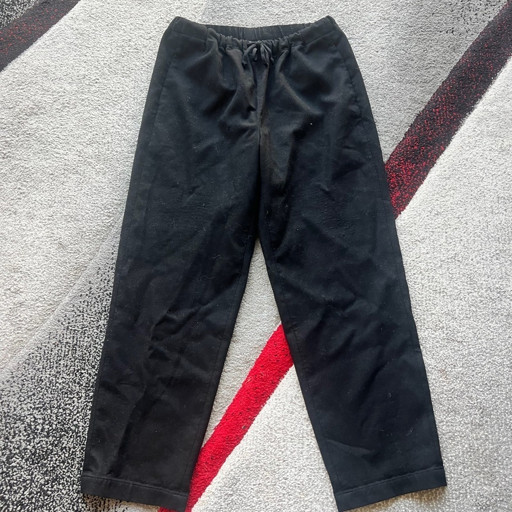 Babaton Aritzia Black Drawstring Straight Leg Pants